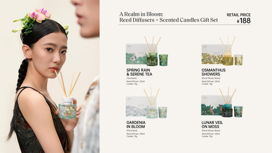 A Realm in Bloom:Reed Diffusers+Scented Candles Gift Set