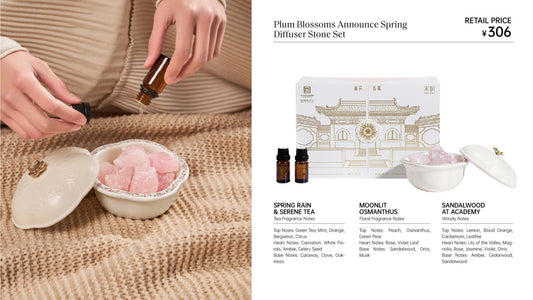 Plum Blossoms Annouce Spring Diffuser Stone Set