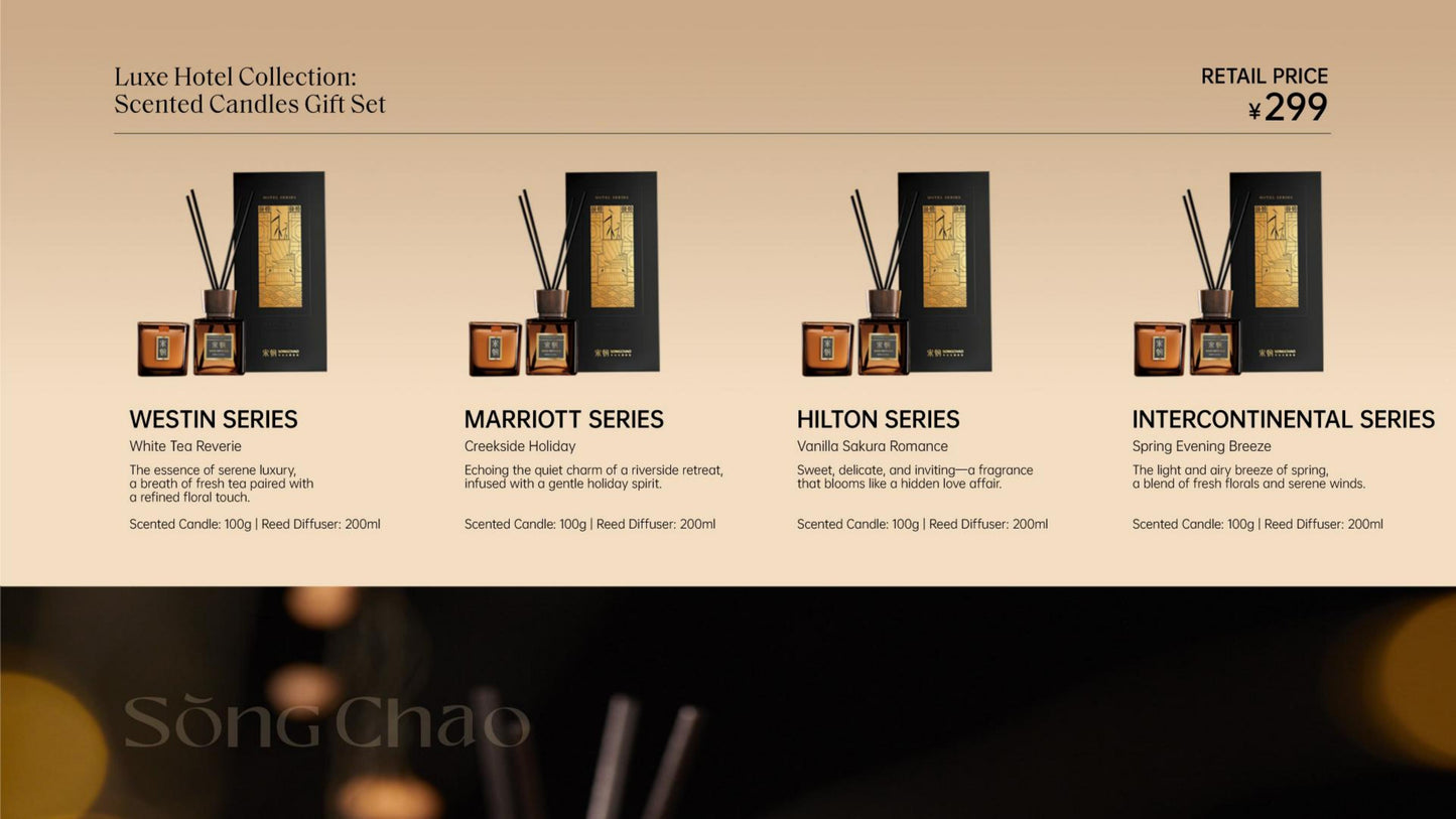 Luxe Hotel Collection:Scented Candles Gift Set