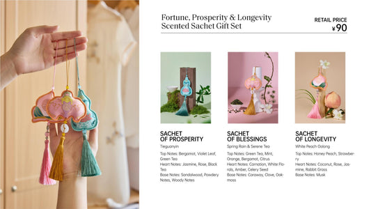 Fortune,Prosperity & Longevity Scented Sachet Gift Set