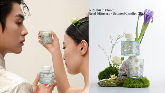 A Realm in Bloom:Reed Diffusers+Scented Candles Gift Set