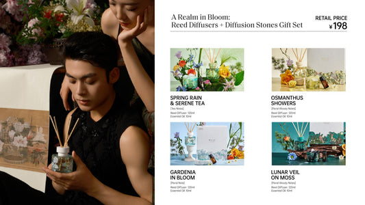 A Realm in Bloom:Reed Diffusers+Diffusion Stones Gift Set