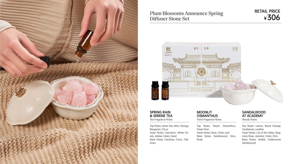 Plum Blossoms Annouce Spring Diffuser Stone Set