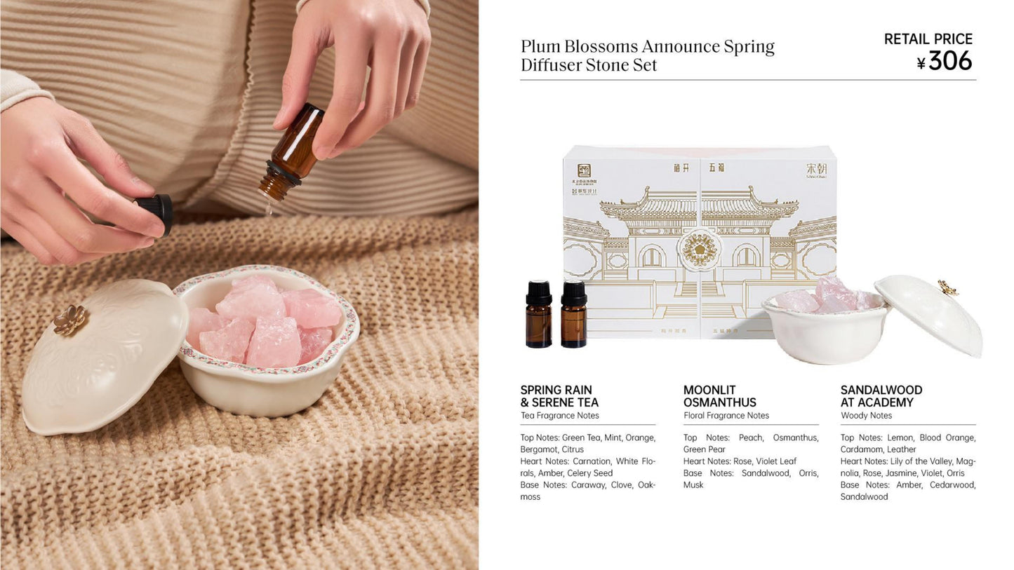 Plum Blossoms Annouce Spring Diffuser Stone Set