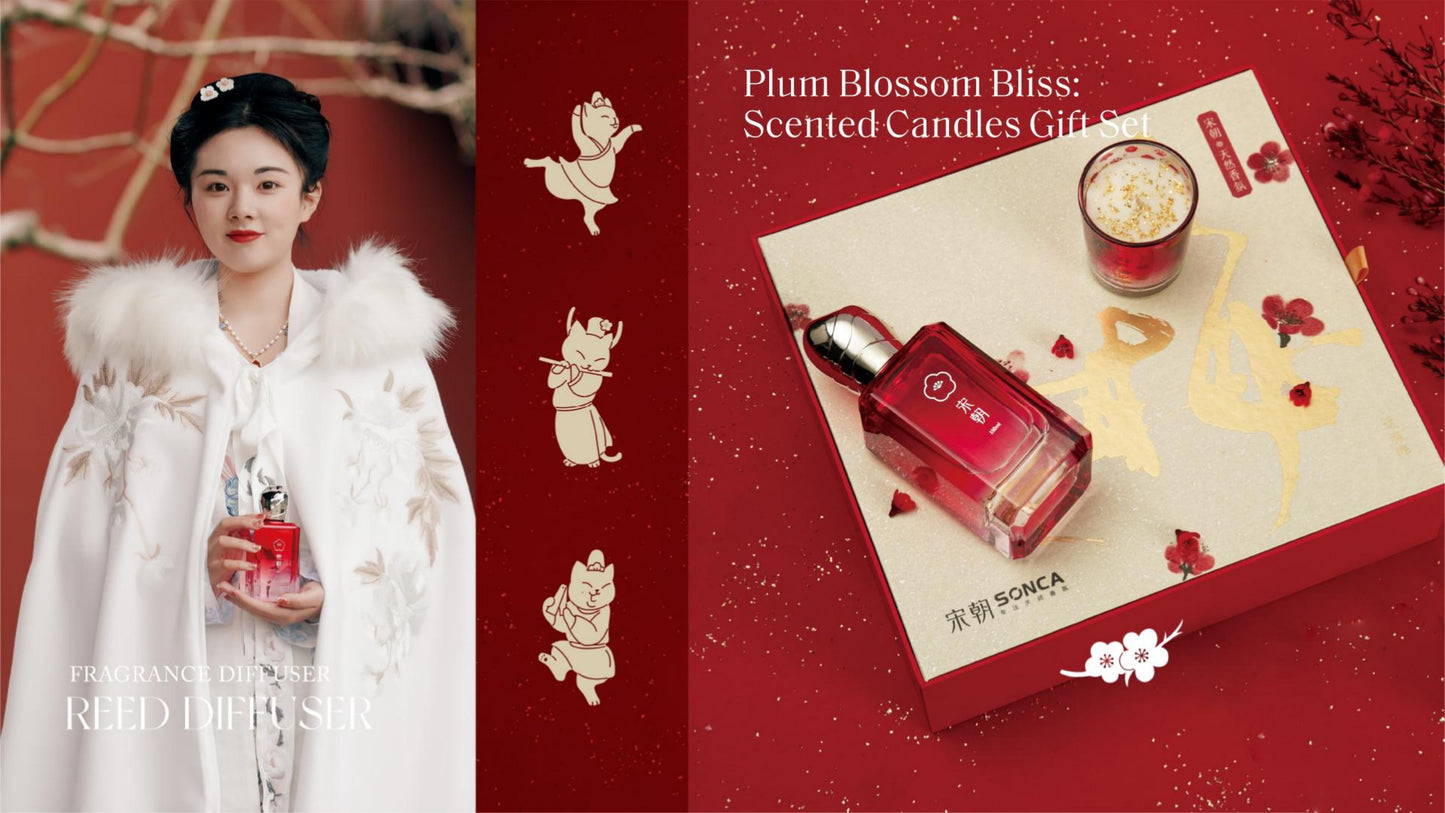 Plum Blossom Bliss Scented Candles Gift Set