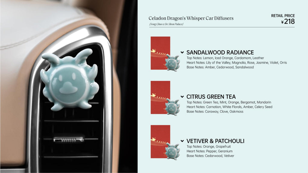 Celadon Dragon's Whisper Car Diffusers